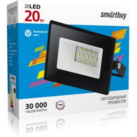 Светодиодный (LED) прожектор FL SMD LIGHT Smartbuy-20W/6500K/IP65 (SBL- FLLight-20-65K)