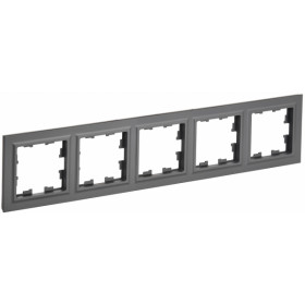 BRITE Рамка 5 постов РУ-5-БрГ графит