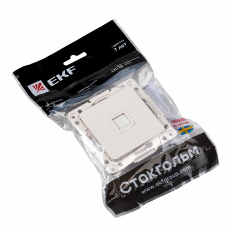 Стокгольм Механизм Розетки RJ-45 1-местной белый EKF