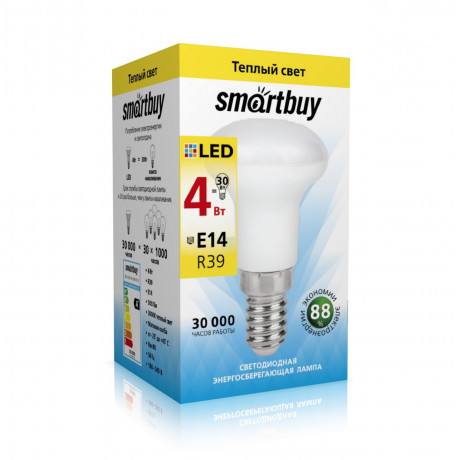 Светодиодная (LED) Лампа Smartbuy-R39-04W/3000/E14 (SBL-R39-04-30K-E14)* 